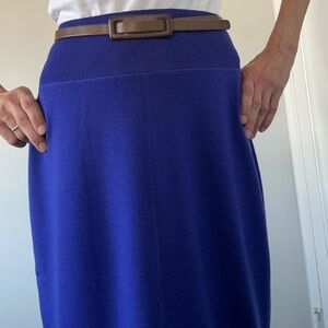 Claude Montana VTG cobolt-blue knit skirt